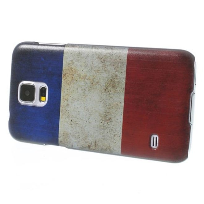 Samsung Galaxy S5 Hart Plastik Case mit Frankreich Nationalflagge