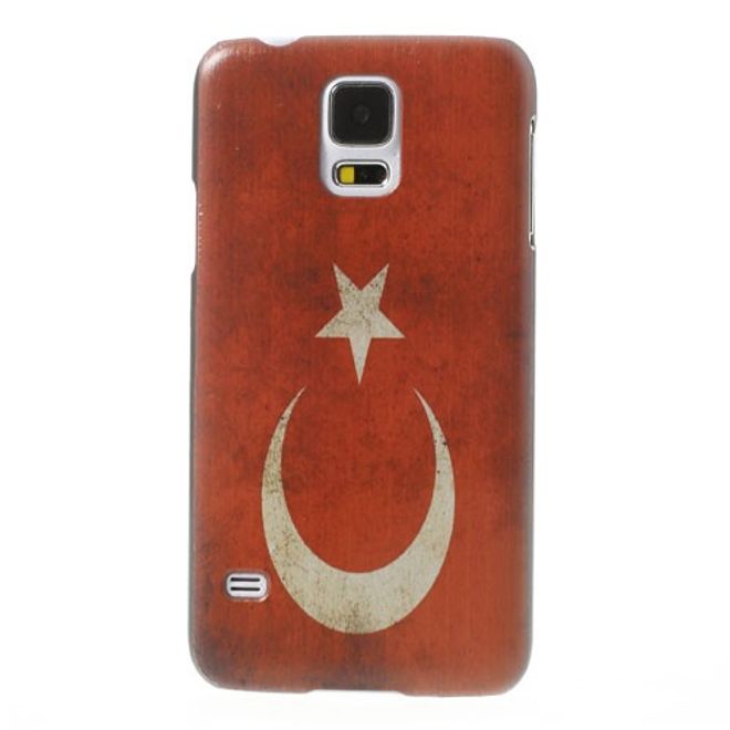 Samsung Galaxy S5 Hart Plastik Case mit Türkei Nationalflagge