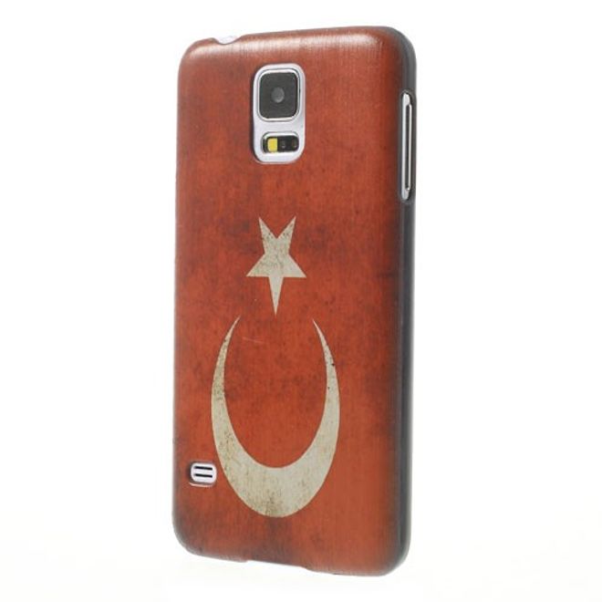Samsung Galaxy S5 Hart Plastik Case mit Türkei Nationalflagge