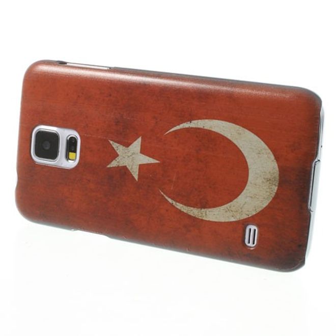 Samsung Galaxy S5 Hart Plastik Case mit Türkei Nationalflagge