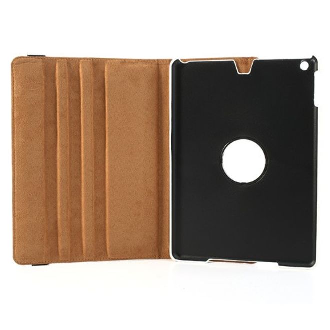 iPad Air Leder Smart Case 360° drehbar mit Litchimusterung und Standfunktion - weiss