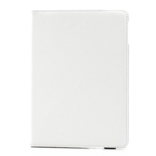 iPad Air Leder Smart Case 360° drehbar mit Litchimusterung und Standfunktion - weiss