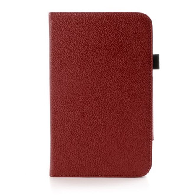 Samsung Galaxy Tab 3 7.0 Magnetisches Leder Case mit Litchi Textur - rot