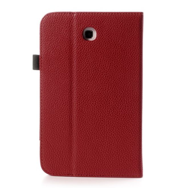 Samsung Galaxy Tab 3 7.0 Magnetisches Leder Case mit Litchi Textur - rot
