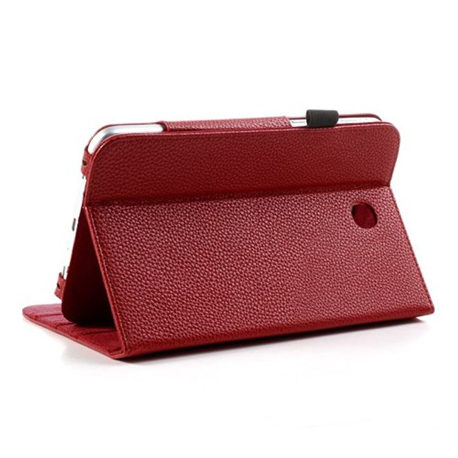 Samsung Galaxy Tab 3 7.0 Magnetisches Leder Case mit Litchi Textur - rot