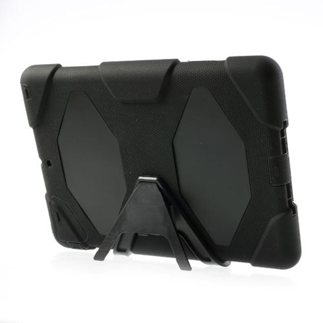 iPad Air Robust Plastic and Silicone Case with Stand Function - Black