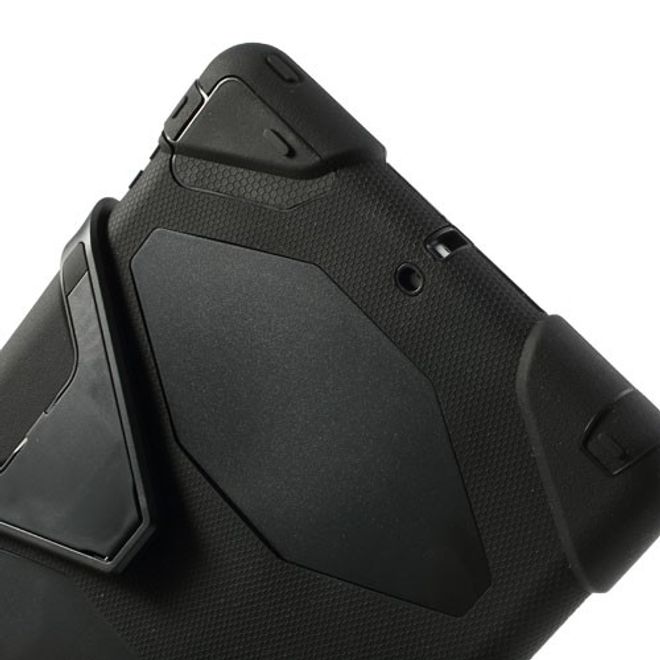 iPad Air Robust Plastic and Silicone Case with Stand Function - Black