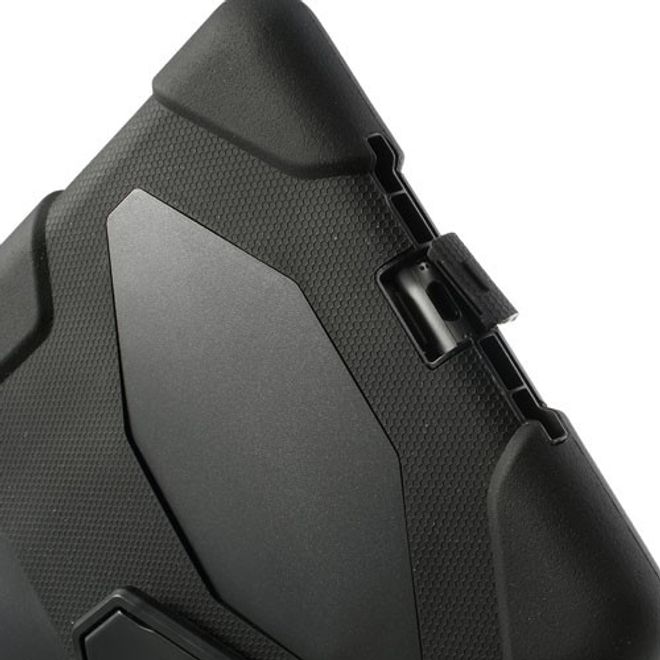 iPad Air Robust Plastic and Silicone Case with Stand Function - Black