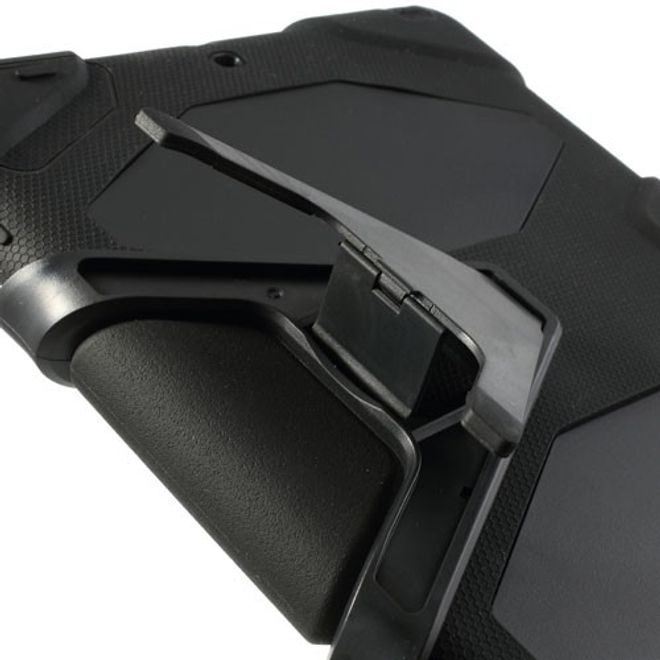 iPad Air Robust Plastic and Silicone Case with Stand Function - Black