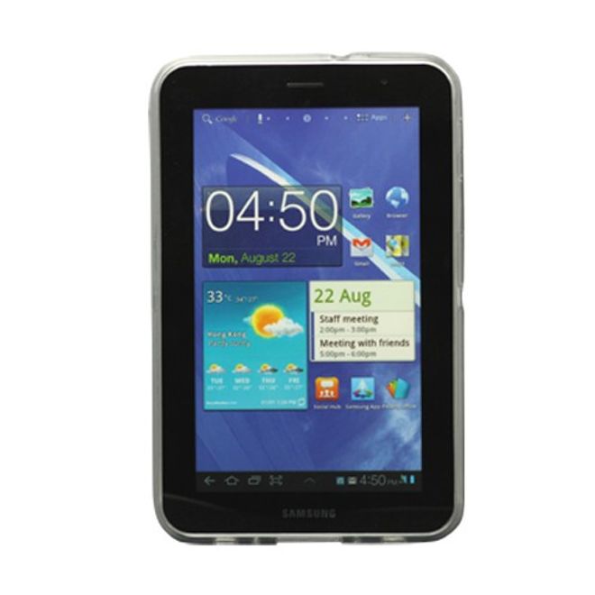 Samsung Galaxy Tab 2 7.0 Elastisches Plastik Case X-Shape - rot