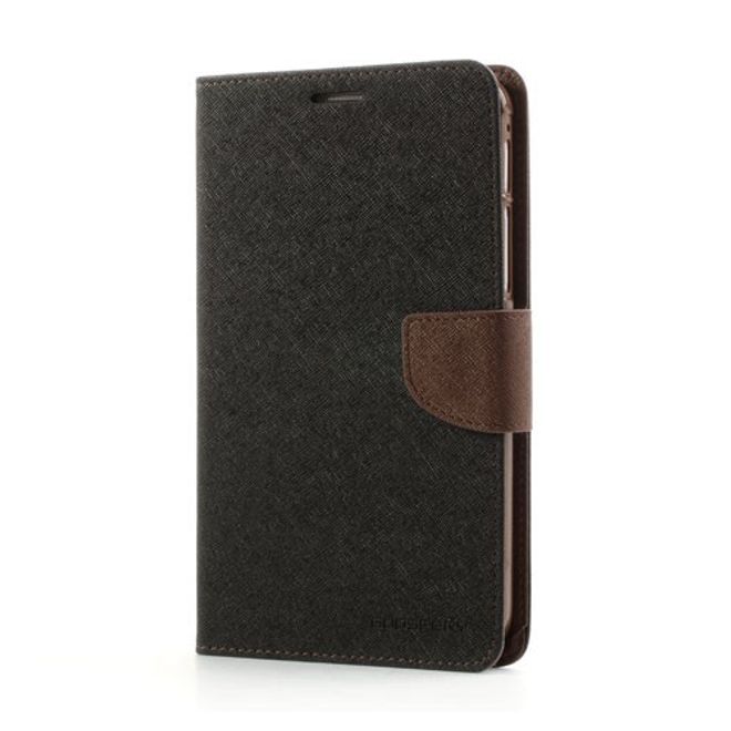 Goospery - Samsung Galaxy Tab 3 7.0 Hülle - Tablet Bookcover - Fancy Diary Series - schwarz/braun