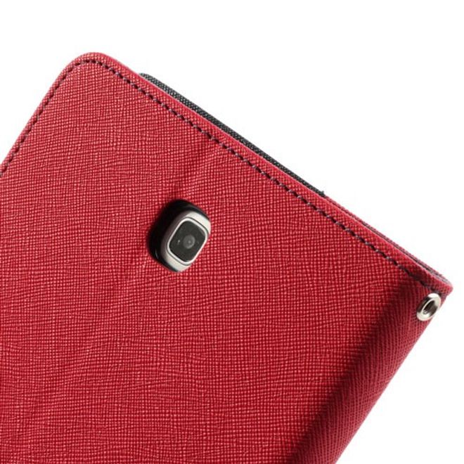 Goospery - Samsung Galaxy Tab 3 7.0 Hülle - Tablet Bookcover - Fancy Diary Series - rot/navy