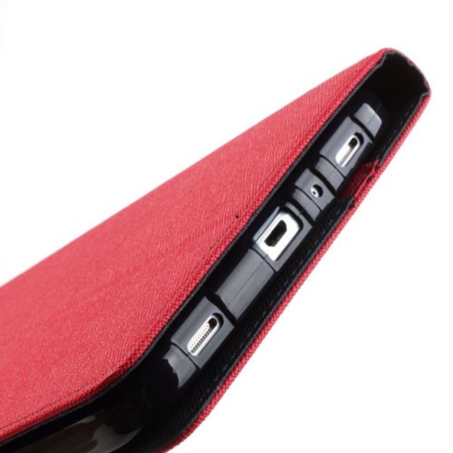 Goospery - Samsung Galaxy Tab 3 7.0 Hülle - Tablet Bookcover - Fancy Diary Series - rot/navy