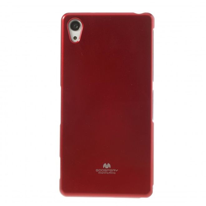 Goospery - Sony Xperia Z2 Handy Hülle - TPU Soft Case - Pearl Jelly Series - rot