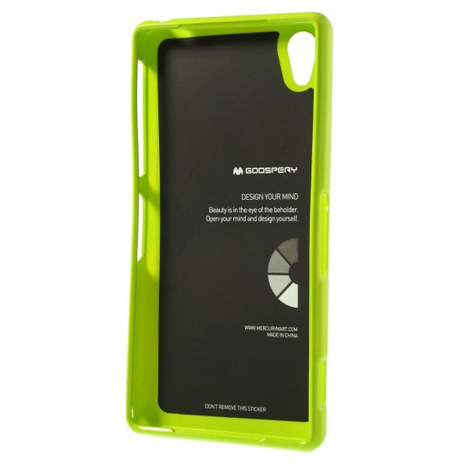 Goospery - Sony Xperia Z2 Handy Hülle - TPU Soft Case - Pearl Jelly Series - lime