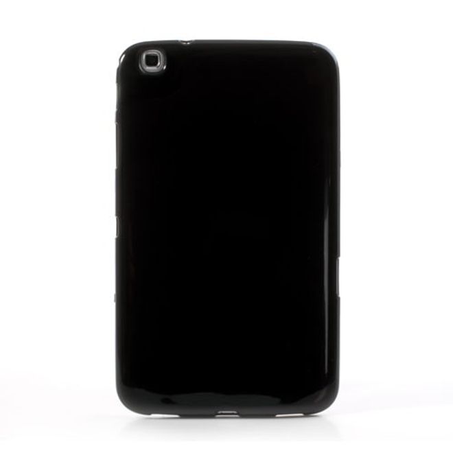 Samsung Galaxy Tab 3 8.0 Elastisches, glänzendes Plastik Case - schwarz