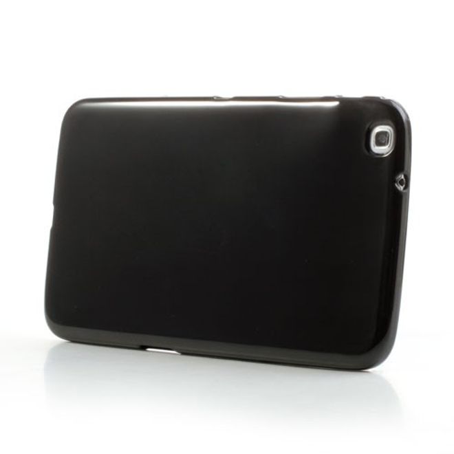 Samsung Galaxy Tab 3 8.0 Elastisches, glänzendes Plastik Case - schwarz