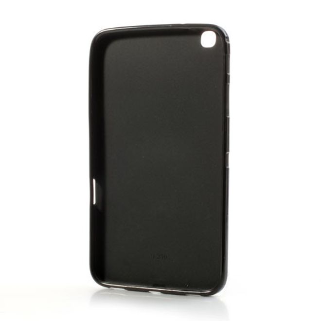 Samsung Galaxy Tab 3 8.0 Elastisches, glänzendes Plastik Case - schwarz