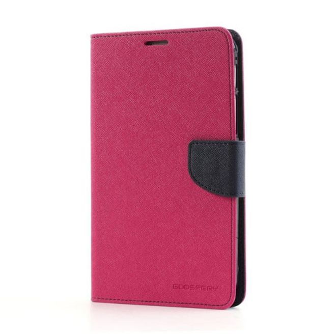 Goospery - Samsung Galaxy Tab 3 7.0 Hülle - Tablet Bookcover - Fancy Diary Series - pink/navy