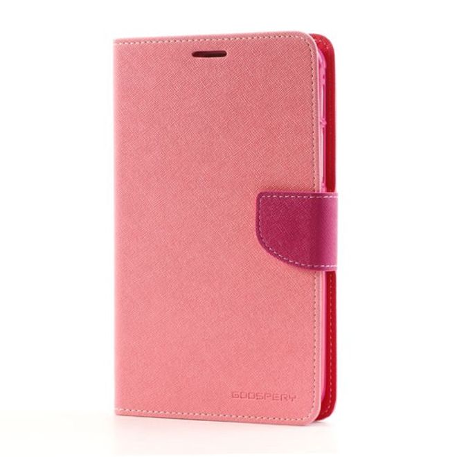 Goospery - Samsung Galaxy Tab 3 7.0 Hülle - Tablet Bookcover - Fancy Diary Series - rosa/pink