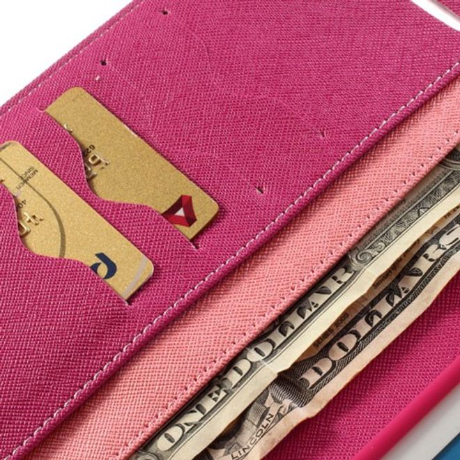 Goospery - Samsung Galaxy Tab 3 7.0 Hülle - Tablet Bookcover - Fancy Diary Series - rosa/pink