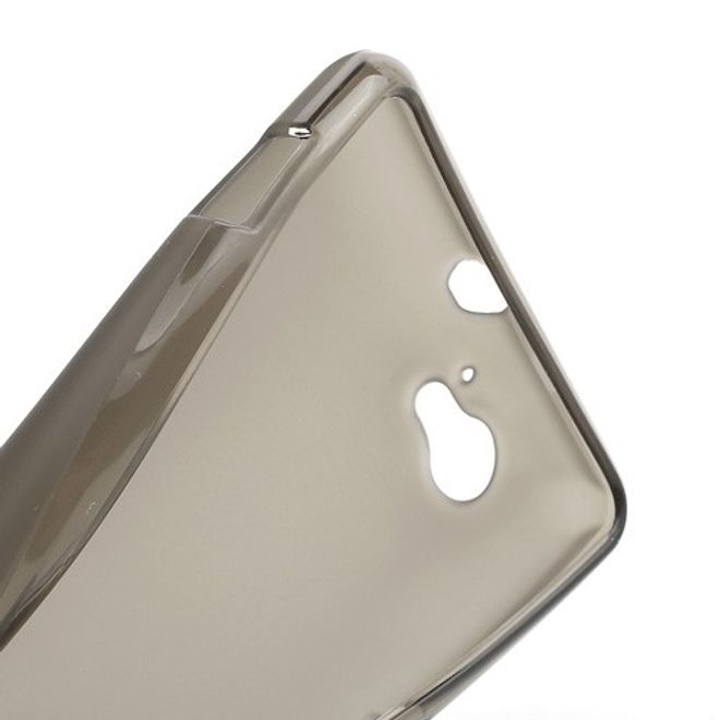 Sony Xperia M Elastisches, mattes Plastik Case - grau