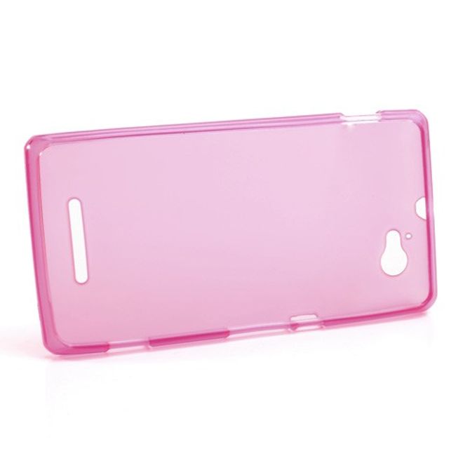 Sony Xperia M Elastisches, mattes Plastik Case - rosa