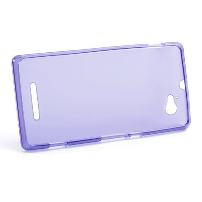 Sony Xperia M Elastisches, mattes Plastik Case - purpur
