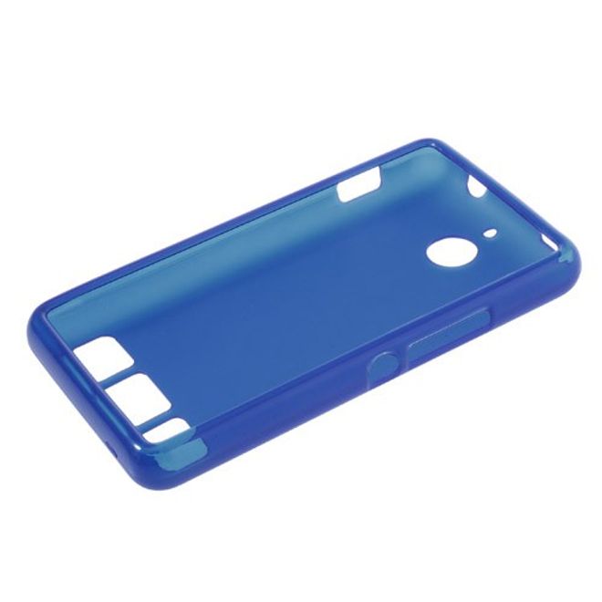Sony Xperia E1 Elastisches, mattes Plastik Case - dunkelblau