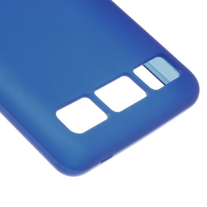 Sony Xperia E1 Elastisches, mattes Plastik Case - dunkelblau