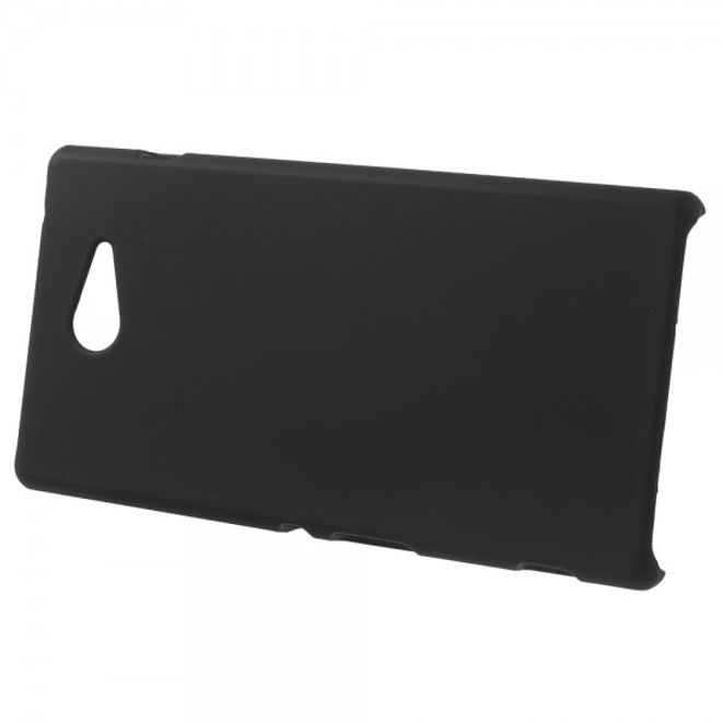 Sony Xperia M2 Gummiertes Hart Plastik Case - schwarz