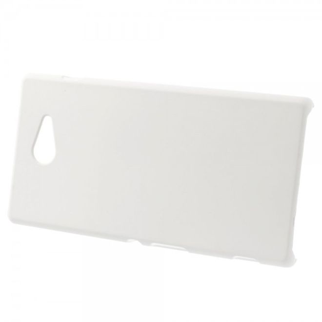 Sony Xperia M2 Gummiertes Hart Plastik Case - weiss