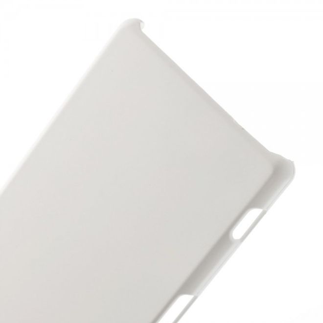 Sony Xperia M2 Gummiertes Hart Plastik Case - weiss
