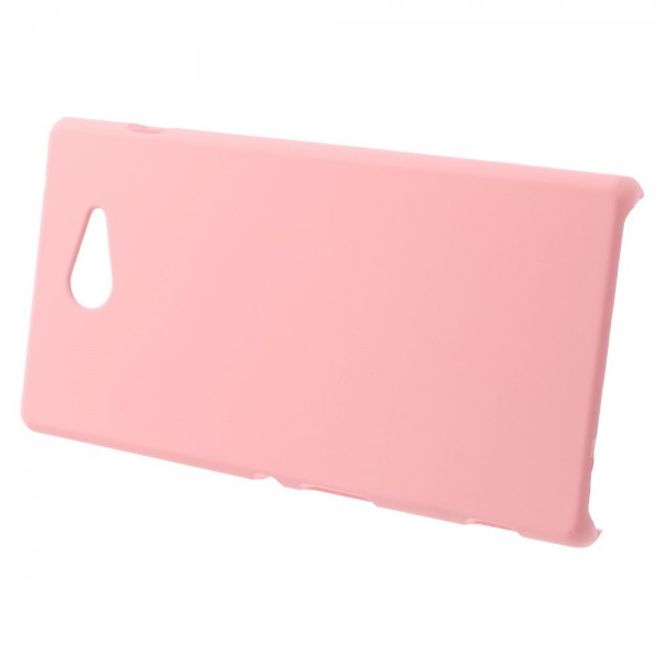 Sony Xperia M2 Gummiertes Hart Plastik Case - pink