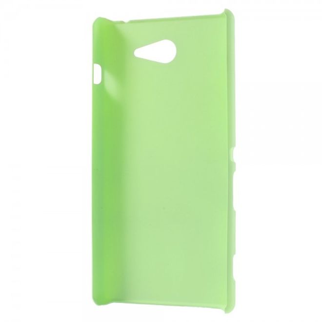Sony Xperia M2 Gummiertes Hart Plastik Case - grün
