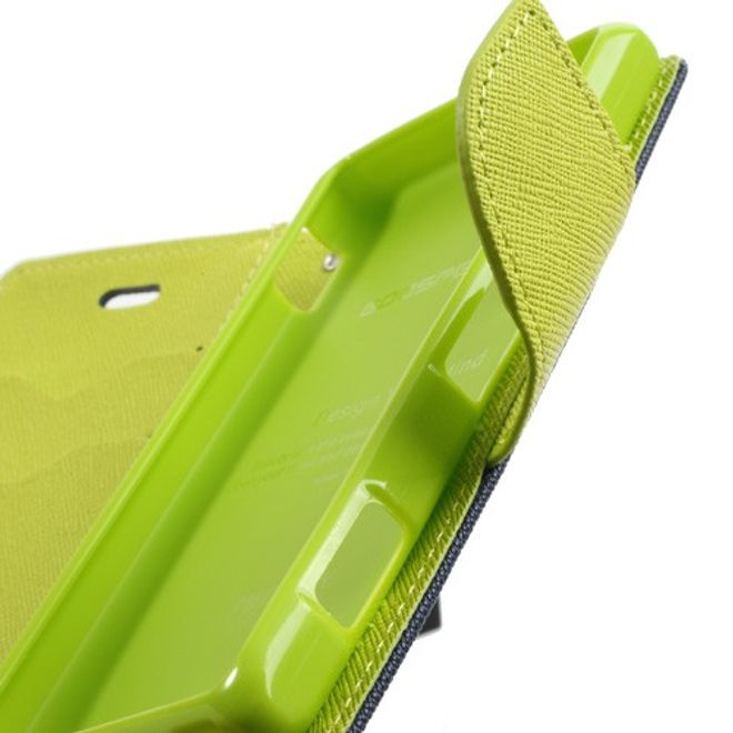 Goospery - Sony Xperia M Hülle - Handy Bookcover - Fancy Diary Series - navy/lime