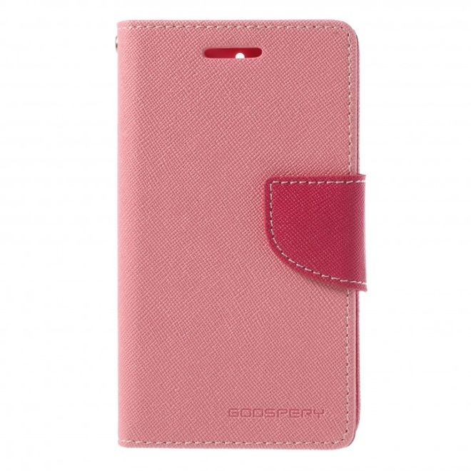 Goospery - Sony Xperia E1/E1 Dual Hülle - Handy Bookcover - Fancy Diary Series - rosa/pink