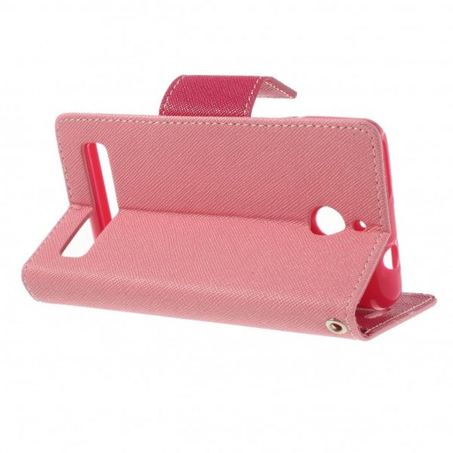 Goospery - Sony Xperia E1/E1 Dual Hülle - Handy Bookcover - Fancy Diary Series - rosa/pink