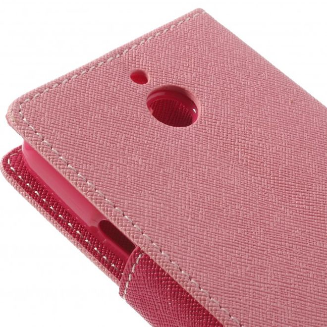Goospery - Sony Xperia E1/E1 Dual Hülle - Handy Bookcover - Fancy Diary Series - rosa/pink