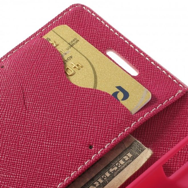 Goospery - Sony Xperia E1/E1 Dual Hülle - Handy Bookcover - Fancy Diary Series - rosa/pink