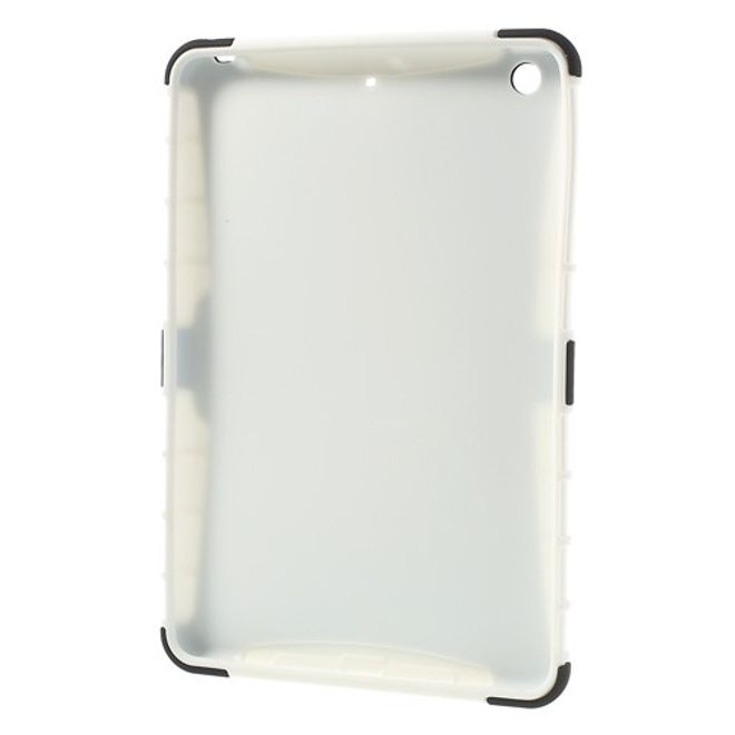 iPad Mini 1/2/3 Robust Plastic Case with Stand Function - Black/White
