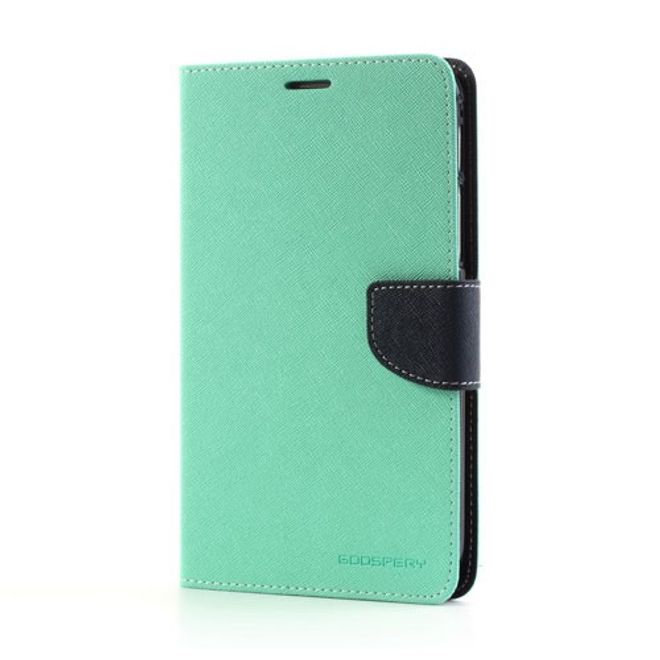 Goospery - Samsung Galaxy Tab 3 7.0 Hülle - Tablet Bookcover - Fancy Diary Series - mint/navy