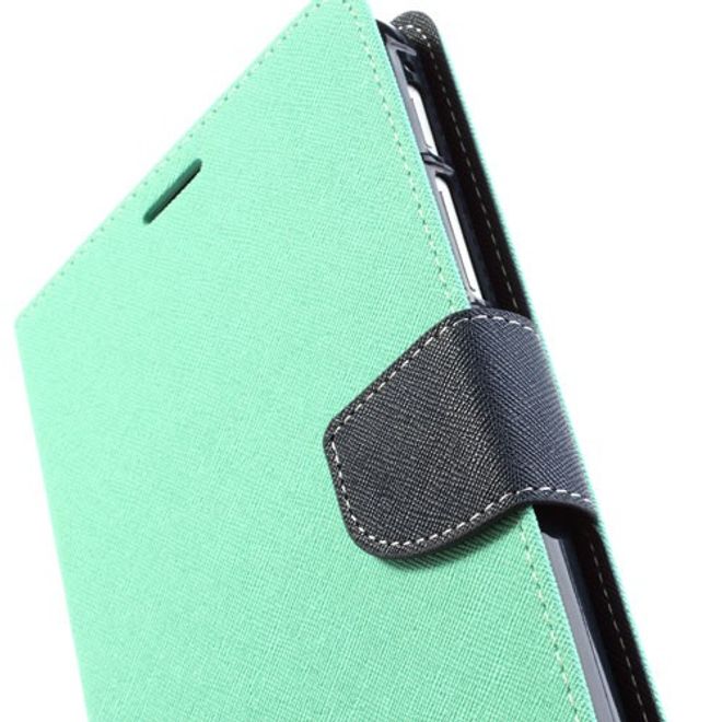 Goospery - Samsung Galaxy Tab 3 7.0 Hülle - Tablet Bookcover - Fancy Diary Series - mint/navy