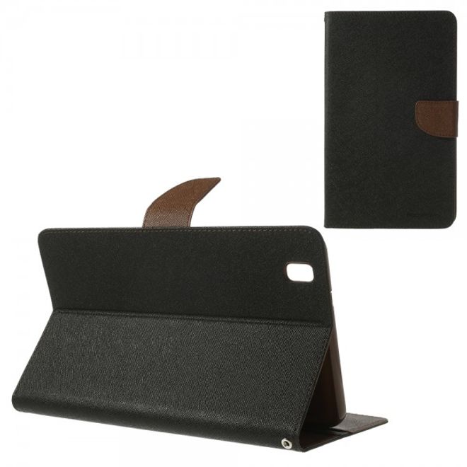 Goospery - Samsung Galaxy Tab Pro 8.4 Hülle - Tablet Bookcover - Fancy Diary Series - schwarz/braun
