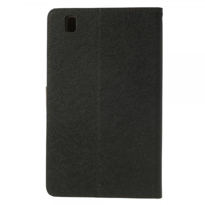 Goospery - Samsung Galaxy Tab Pro 8.4 Hülle - Tablet Bookcover - Fancy Diary Series - schwarz/braun