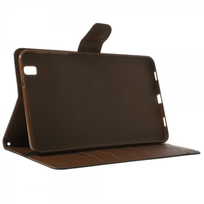 Goospery - Samsung Galaxy Tab Pro 8.4 Hülle - Tablet Bookcover - Fancy Diary Series - schwarz/braun