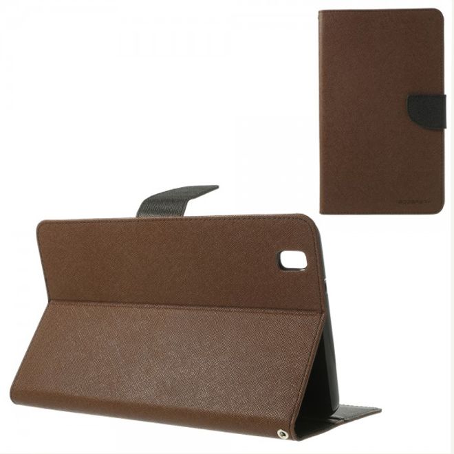 Goospery - Samsung Galaxy Tab Pro 8.4 Hülle - Tablet Bookcover - Fancy Diary Series - braun/schwarz