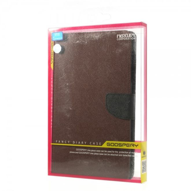 Goospery - Samsung Galaxy Tab Pro 8.4 Hülle - Tablet Bookcover - Fancy Diary Series - braun/schwarz