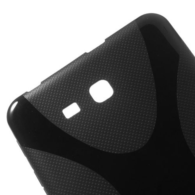Samsung Galaxy Tab 3 7.0 Lite Elastisches Plastik Case X-Shape - schwarz