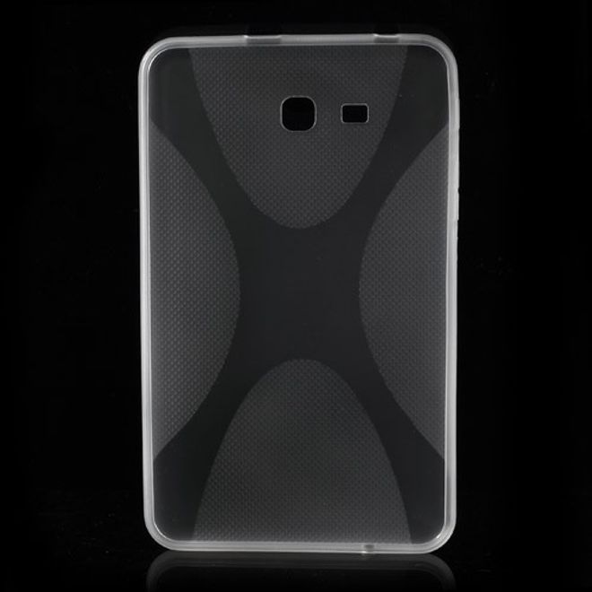 Samsung Galaxy Tab 3 7.0 Lite Elastisches Plastik Case X-Shape - transparent